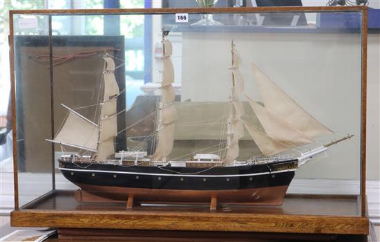 A cased model of The Cutty Sark by George Hunt